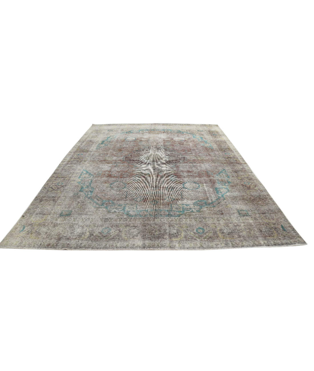 Kerman 9'7'' X 12'5'' Hand-Knotted Wool Rug 9'7'' x 12'5'' (288 X 373) / Rust / Teal