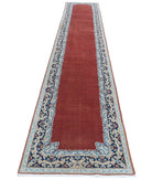 Kerman 2'9'' X 17'4'' Hand-Knotted Wool Rug 2'9'' x 17'4'' (83 X 520) / Rust / Blue