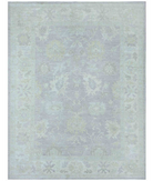 Hand Knotted Khotan Wool Rug 8' 8" X 11' 6" 8' 8" X 11' 6" (264 X 351) / Ivory / Blue