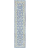 Hand Knotted Khotan Wool Rug 3' 0" X 12' 8" 3' 0" X 12' 8" (91 X 386) / Grey / Ivory