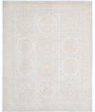 Hand Knotted Khotan Wool Rug 8' 6" X 10' 6" 8' 6" X 10' 6" (259 X 320) / Blue / Ivory