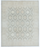 Hand Knotted Khotan Wool Rug 8' 0" X 9' 10" 8' 0" X 9' 10" (244 X 300) / Grey / Ivory