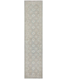 Hand Knotted Khotan Wool Rug 2' 7" X 11' 5" 2' 7" X 11' 5" (79 X 348) / Teal / Ivory