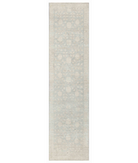 Hand Knotted Khotan Wool Rug 2' 8" X 10' 4" 2' 8" X 10' 4" (81 X 315) / Grey / Ivory