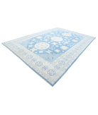 Khotan 9'8'' X 14'1'' Hand-Knotted Wool Rug 9'8'' x 14'1'' (290 X 423) / Blue / Ivory