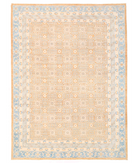 Hand Knotted Khotan Wool Rug 8' 10" X 11' 10" 8' 10" X 11' 10" (269 X 361) / Rust / Blue