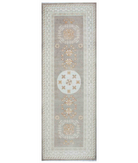 Hand Knotted Khotan Wool Rug 3' 1" X 9' 1" 3' 1" X 9' 1" (94 X 277) / Brown / Ivory