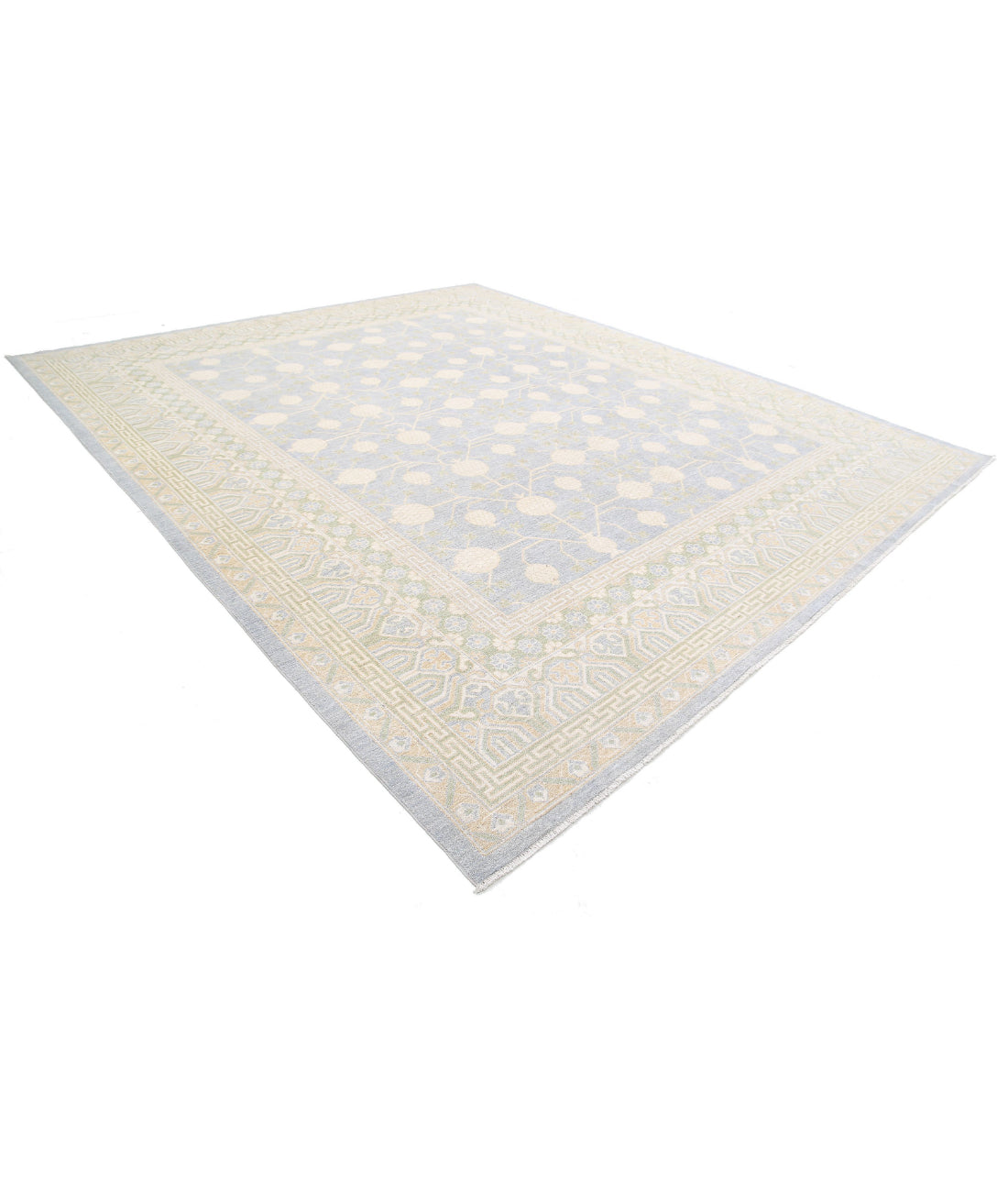 Khotan 11'10'' X 14'0'' Hand-Knotted Wool Rug 11'10'' x 14'0'' (355 X 420) / Grey / Ivory