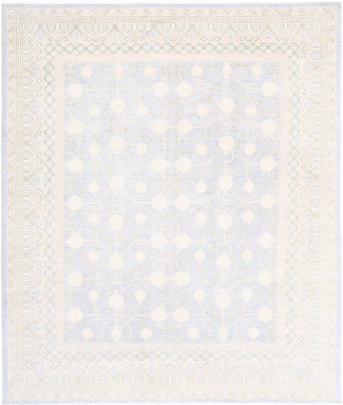 Khotan 11'10'' X 14'0'' Hand-Knotted Wool Rug 11'10'' x 14'0'' (355 X 420) / Grey / Ivory