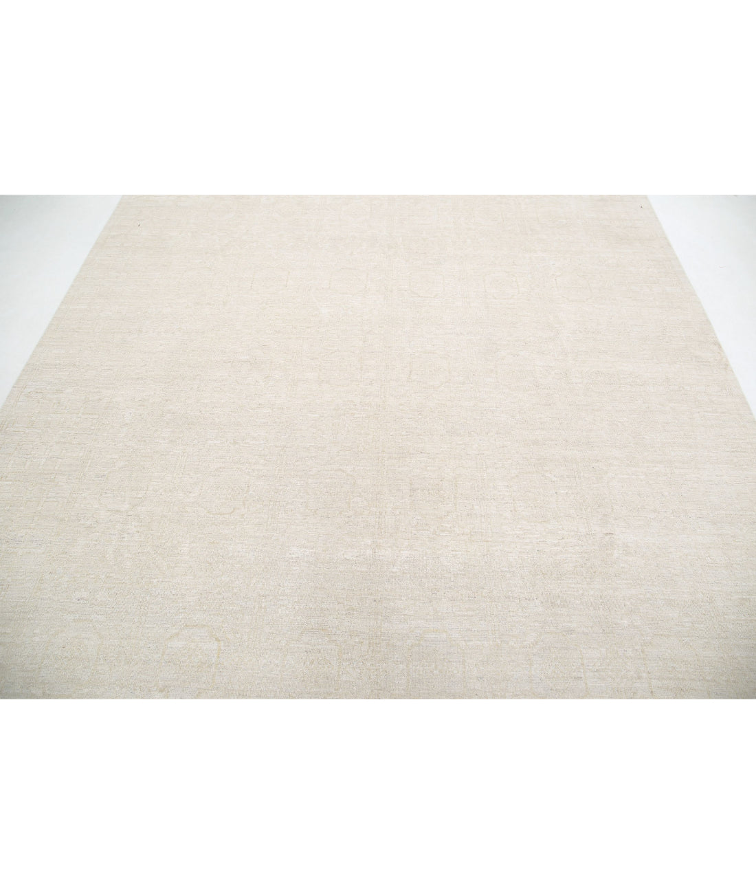 Khotan 8'0'' X 9'9'' Hand-Knotted Wool Rug 8'0'' x 9'9'' (240 X 293) / Ivory / Grey