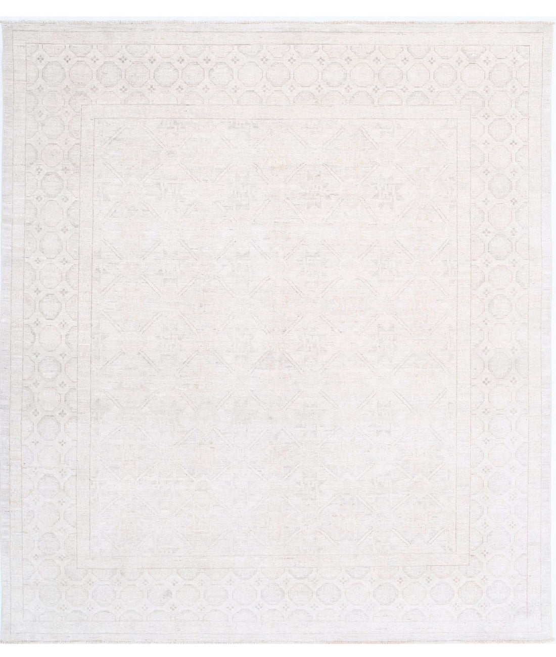 Khotan 8'1'' X 9'4'' Hand-Knotted Wool Rug 8'1'' x 9'4'' (243 X 280) / Ivory / Taupe