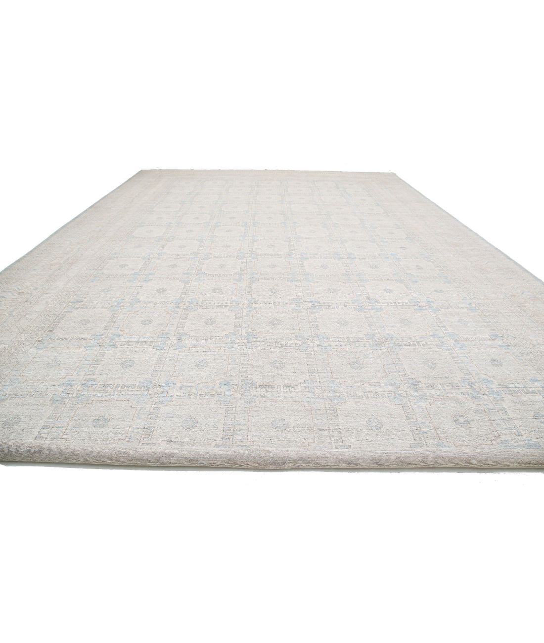 Khotan 16'1'' X 24'1'' Hand-Knotted Wool Rug 16'1'' x 24'1'' (483 X 723) / Grey / Ivory