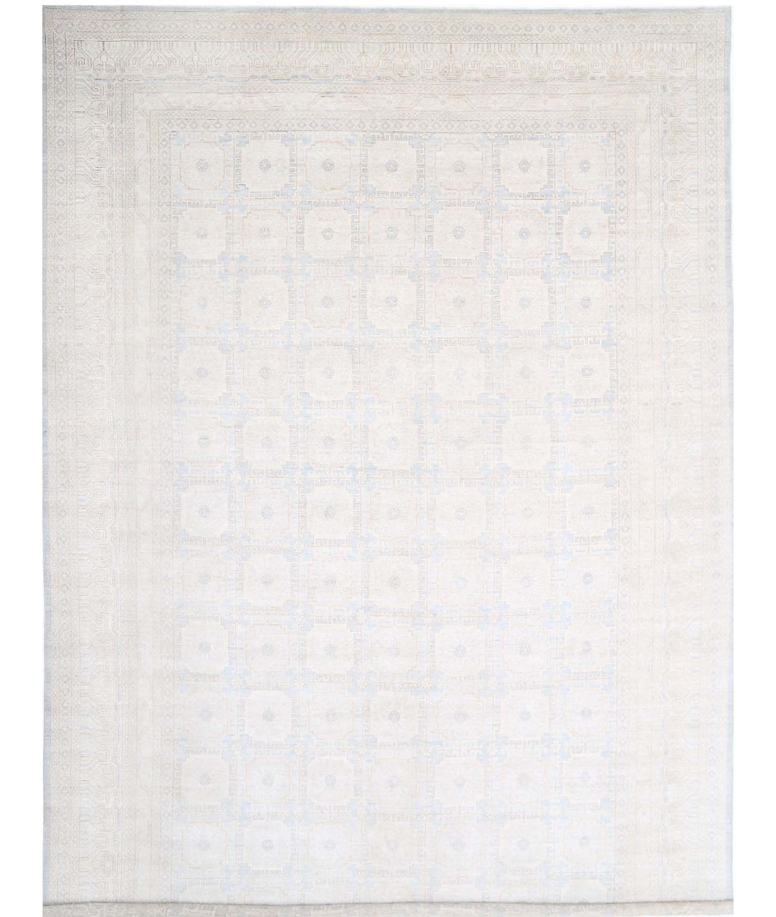 Khotan 16'1'' X 24'1'' Hand-Knotted Wool Rug 16'1'' x 24'1'' (483 X 723) / Grey / Ivory