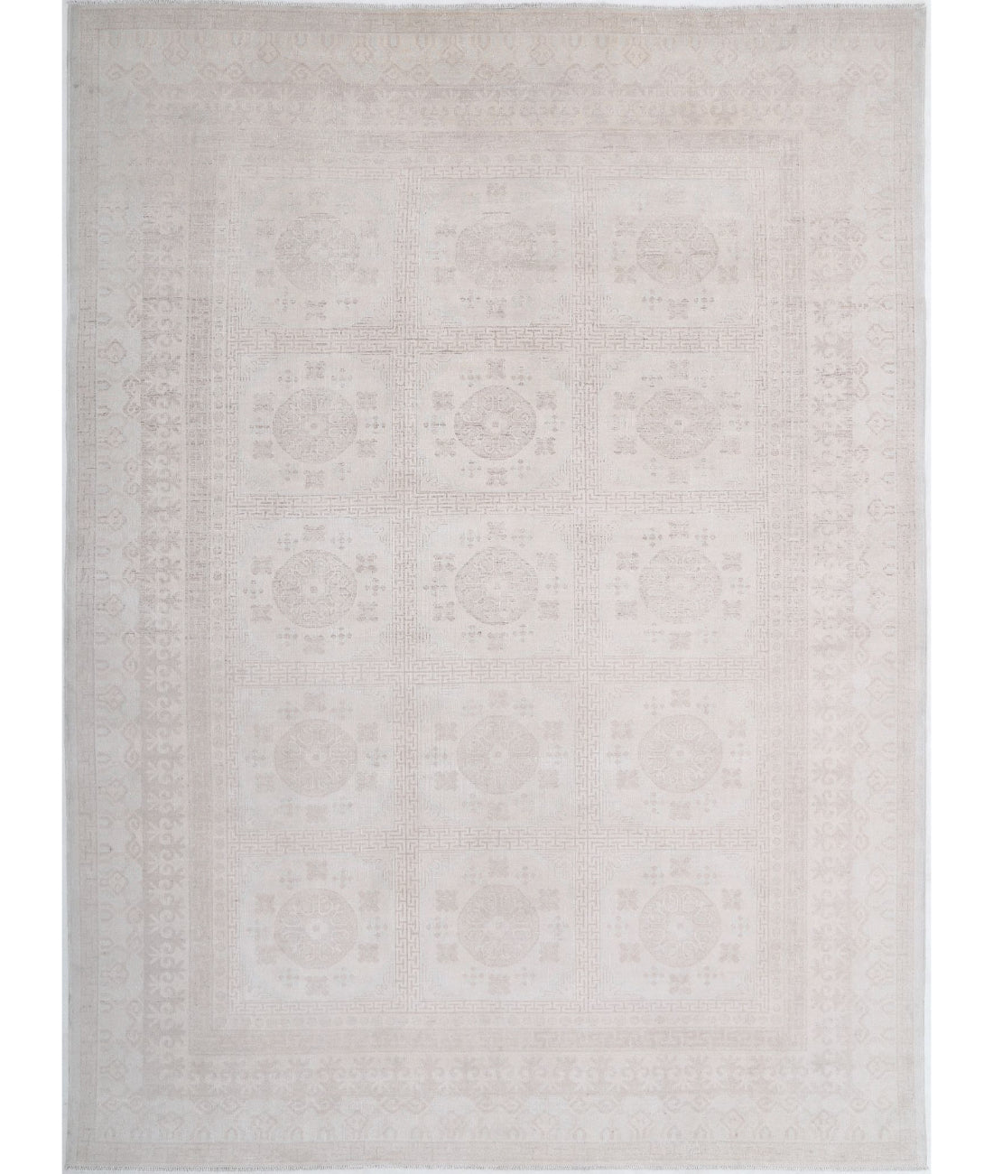 Khotan 9'10'' X 13'7'' Hand-Knotted Wool Rug 9'10'' x 13'7'' (295 X 408) / Ivory / Taupe