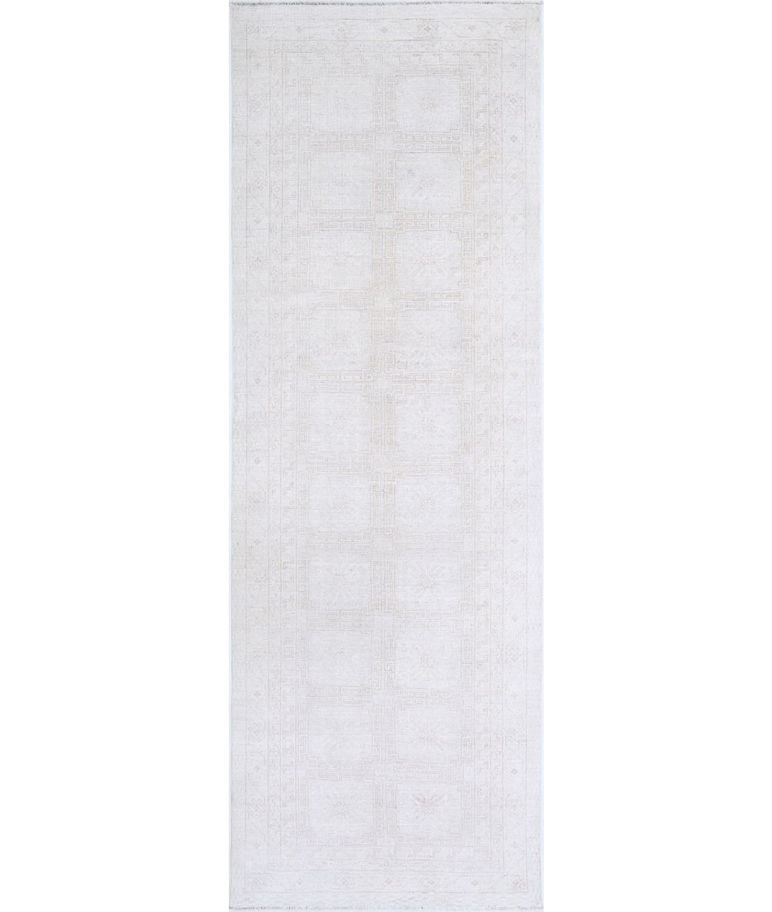 Khotan 3'10'' X 11'10'' Hand-Knotted Wool Rug 3'10'' x 11'10'' (115 X 355) / Ivory / Taupe