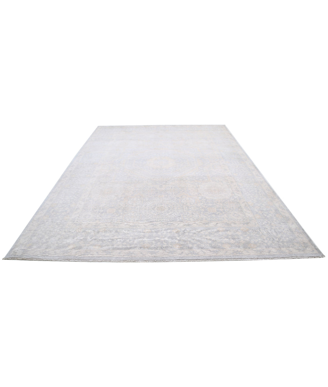 Khotan 8'9'' X 11'10'' Hand-Knotted Wool Rug 8'9'' x 11'10'' (263 X 355) / Grey / Ivory