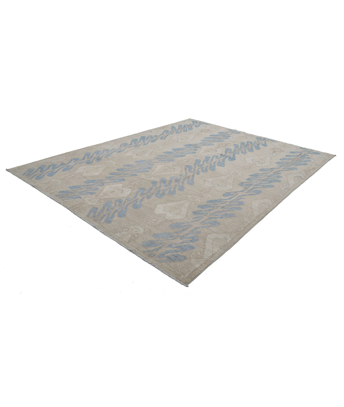 Artemix 8'10'' X 11'6'' Hand-Knotted Wool Rug 8'10'' x 11'6'' (265 X 345) / Taupe / Blue