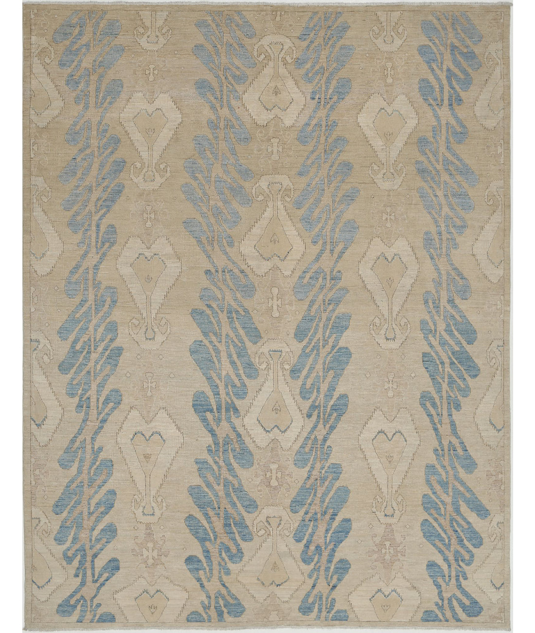 Artemix 8'10'' X 11'6'' Hand-Knotted Wool Rug 8'10'' x 11'6'' (265 X 345) / Taupe / Blue