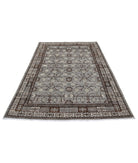 Khotan 5'6'' X 7'7'' Hand-Knotted Wool Rug 5'6'' x 7'7'' (165 X 228) / Grey / Ivory