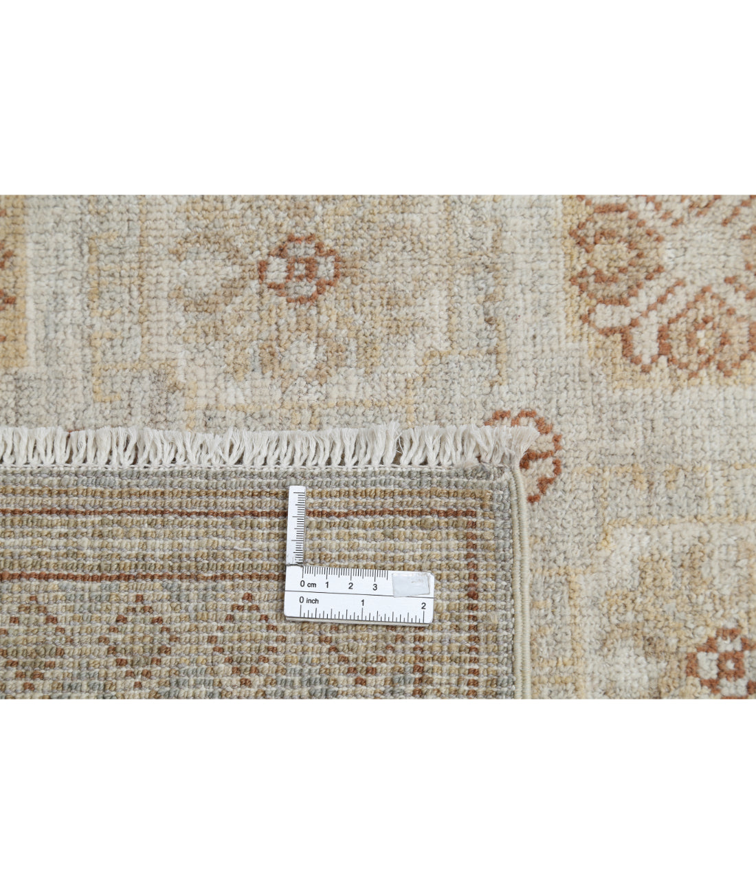 Khotan 4'10'' X 20'4'' Hand-Knotted Wool Rug 4'10'' x 20'4'' (145 X 610) / Grey / Ivory