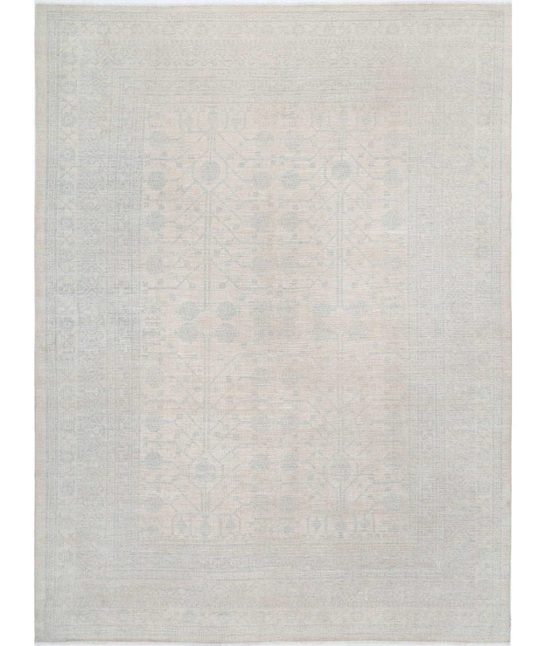 Khotan 10'3'' X 13'9'' Hand-Knotted Wool Rug 10'3'' x 13'9'' (308 X 413) / Ivory / Ivory