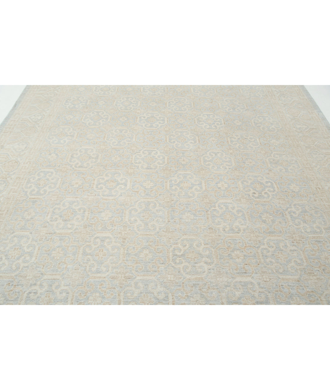 Khotan 8'7'' X 12'5'' Hand-Knotted Wool Rug 8'7'' x 12'5'' (258 X 373) / Grey / Ivory