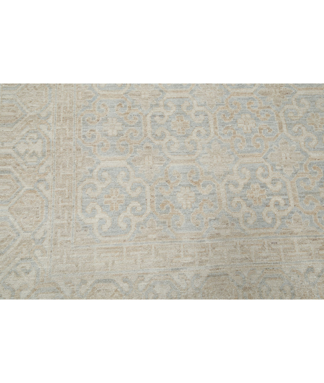 Khotan 8'7'' X 12'5'' Hand-Knotted Wool Rug 8'7'' x 12'5'' (258 X 373) / Grey / Ivory