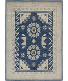 Khotan 8'10'' X 12'4'' Hand-Knotted Wool Rug 8'10'' x 12'4'' (265 X 370) / Blue / Ivory