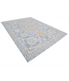 Khotan 8'10'' X 11'10'' Hand-Knotted Wool Rug 8'10'' x 11'10'' (265 X 355) / Blue / Ivory