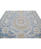 Khotan 8'10'' X 11'10'' Hand-Knotted Wool Rug 8'10'' x 11'10'' (265 X 355) / Blue / Ivory