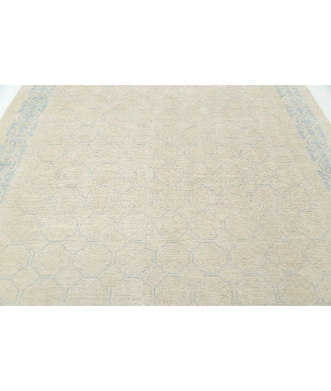 Khotan 8'8'' X 11'6'' Hand-Knotted Wool Rug 8'8'' x 11'6'' (260 X 345) / Ivory / Blue