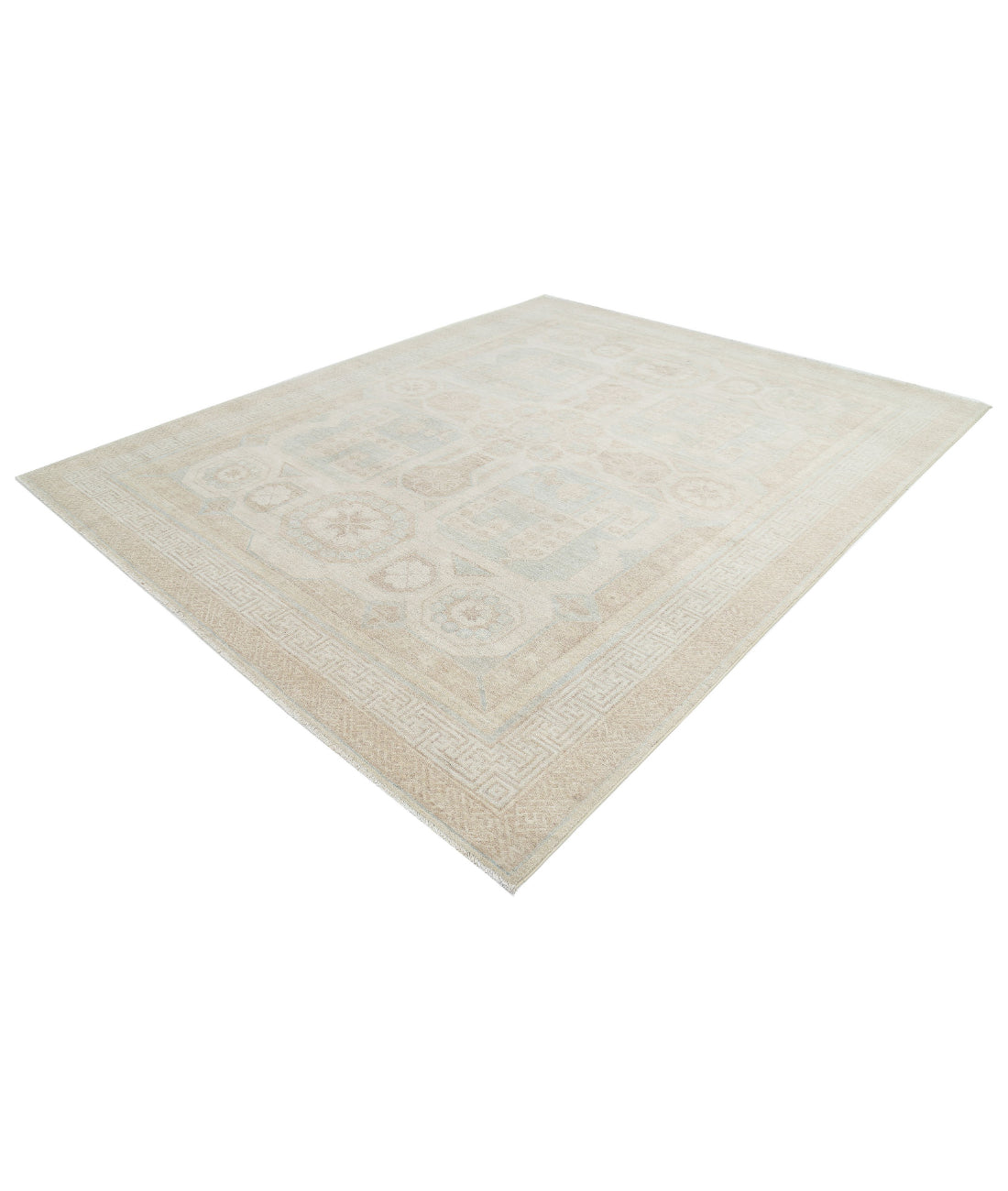 Khotan 9'1'' X 10'11'' Hand-Knotted Wool Rug 9'1'' x 10'11'' (273 X 328) / Ivory / Taupe