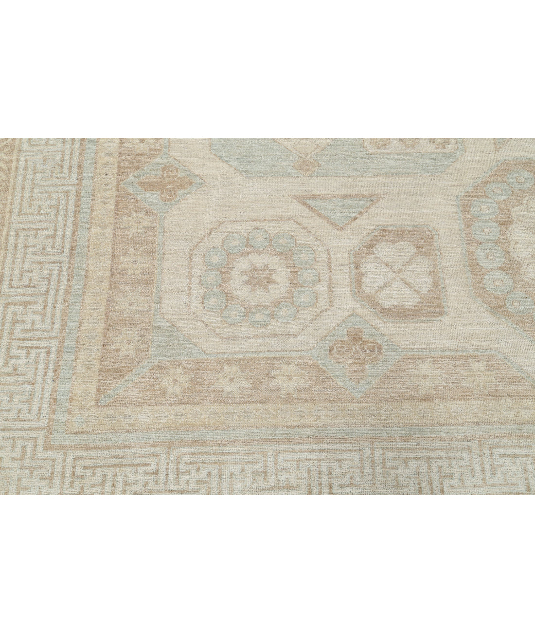 Khotan 9'1'' X 10'11'' Hand-Knotted Wool Rug 9'1'' x 10'11'' (273 X 328) / Ivory / Taupe