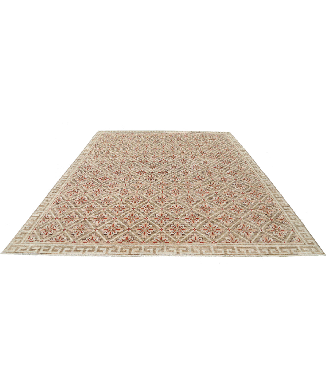 Khotan 9'2'' X 11'8'' Hand-Knotted Wool Rug 9'2'' x 11'8'' (275 X 350) / Taupe / Ivory