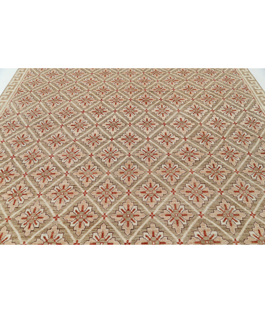 Khotan 9'2'' X 11'8'' Hand-Knotted Wool Rug 9'2'' x 11'8'' (275 X 350) / Taupe / Ivory