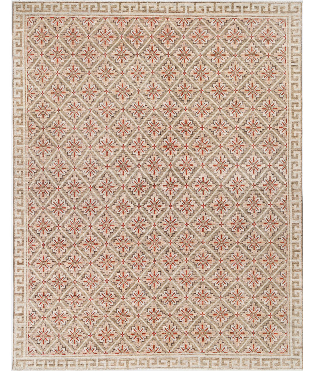 Khotan 9'2'' X 11'8'' Hand-Knotted Wool Rug 9'2'' x 11'8'' (275 X 350) / Taupe / Ivory