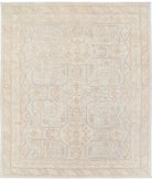 Khotan 8'2'' X 9'5'' Hand-Knotted Wool Rug 8'2'' x 9'5'' (245 X 283) / Blue / Ivory