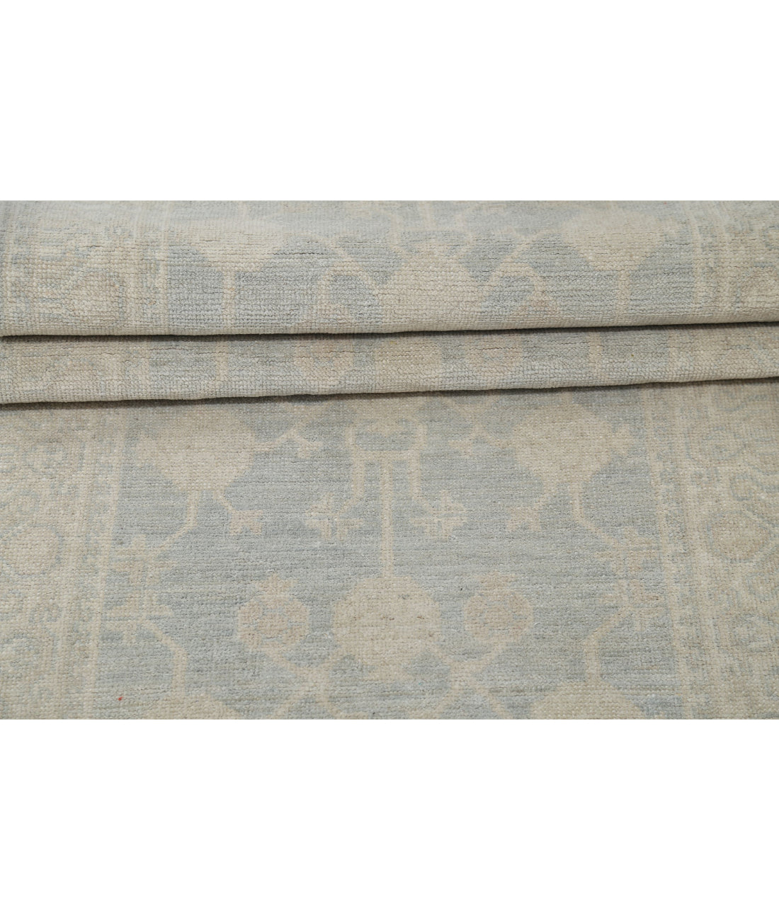 Khotan 2'5'' X 9'11'' Hand-Knotted Wool Rug 2'5'' x 9'11'' (73 X 298) / Grey / Ivory