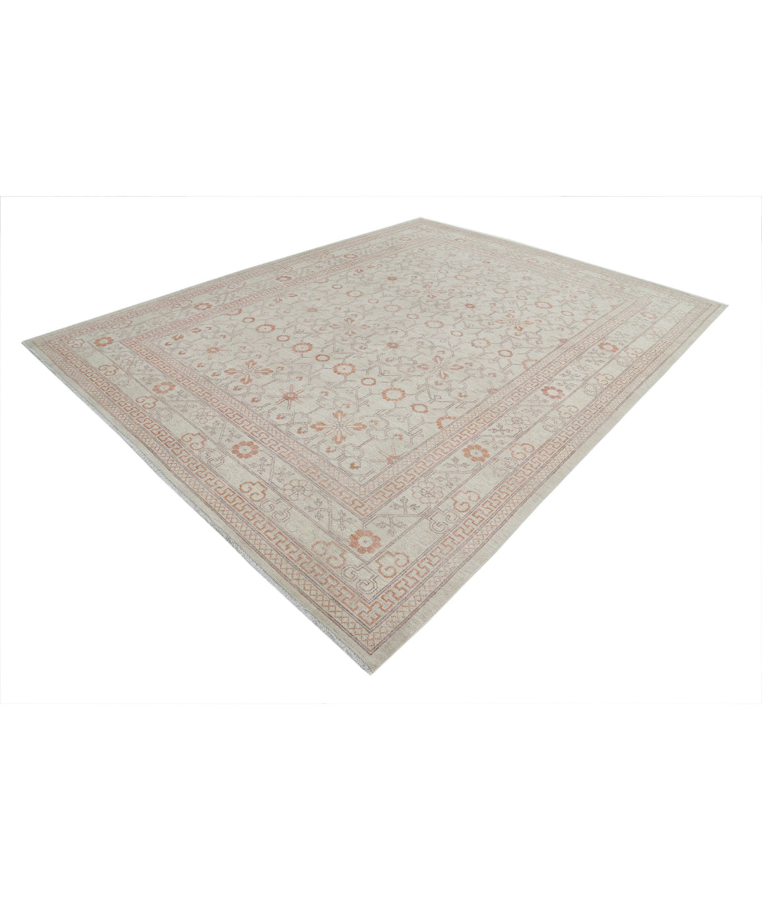 Khotan 9'0'' X 11'7'' Hand-Knotted Wool Rug 9'0'' x 11'7'' (270 X 348) / Ivory / Ivory