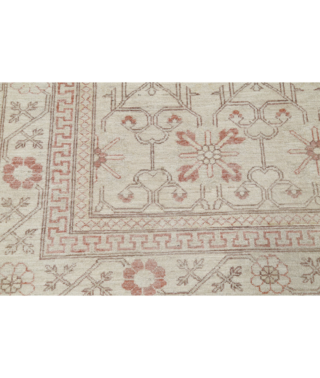 Khotan 9'0'' X 11'7'' Hand-Knotted Wool Rug 9'0'' x 11'7'' (270 X 348) / Ivory / Ivory