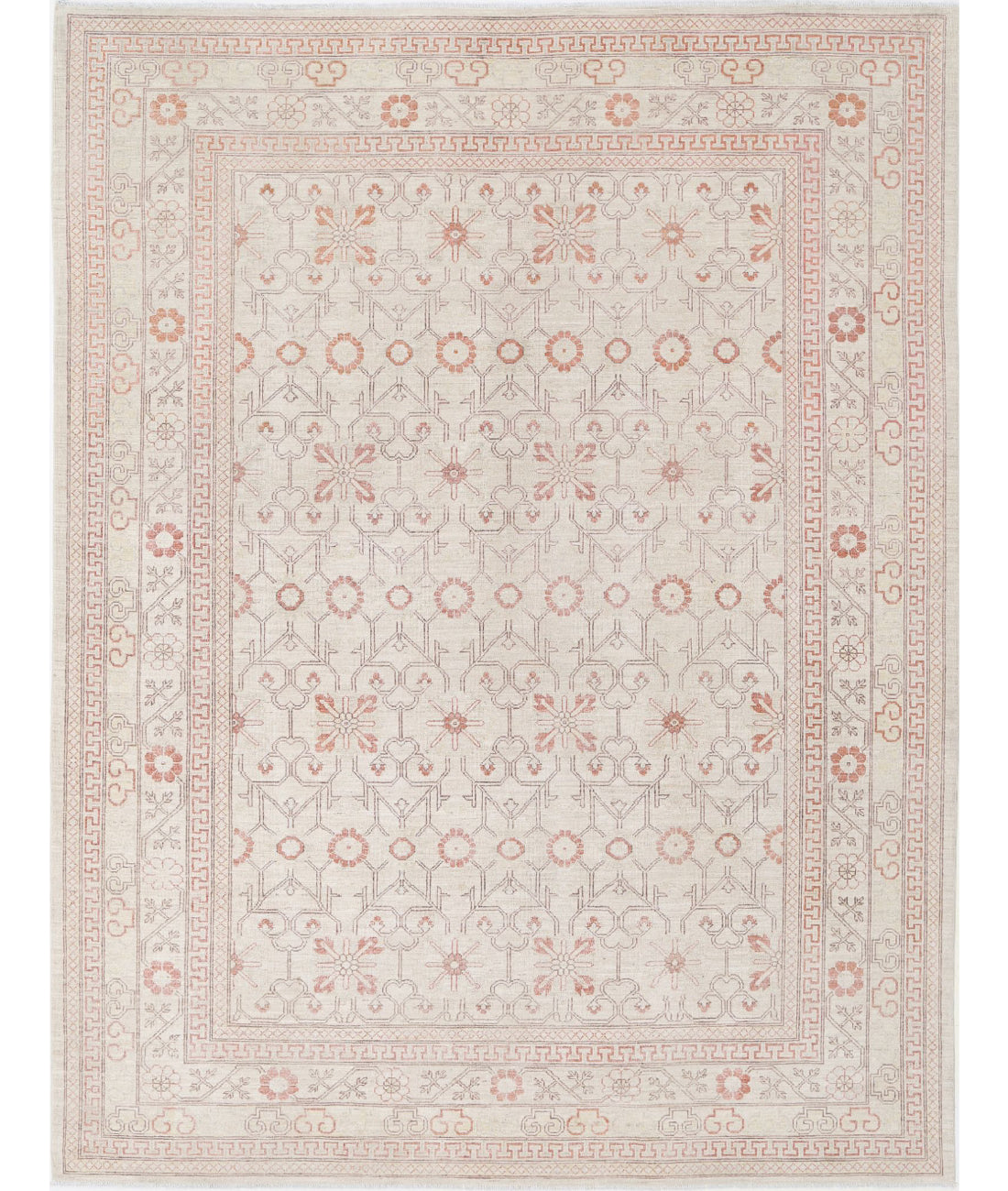 Khotan 9'0'' X 11'7'' Hand-Knotted Wool Rug 9'0'' x 11'7'' (270 X 348) / Ivory / Ivory