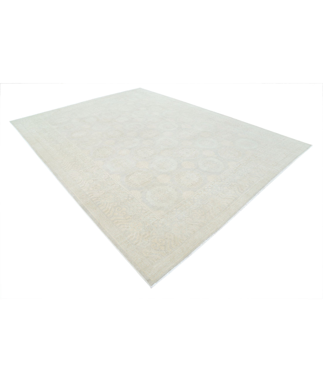 Khotan 8'10'' X 11'10'' Hand-Knotted Wool Rug 8'10'' x 11'10'' (265 X 355) / Grey / Ivory