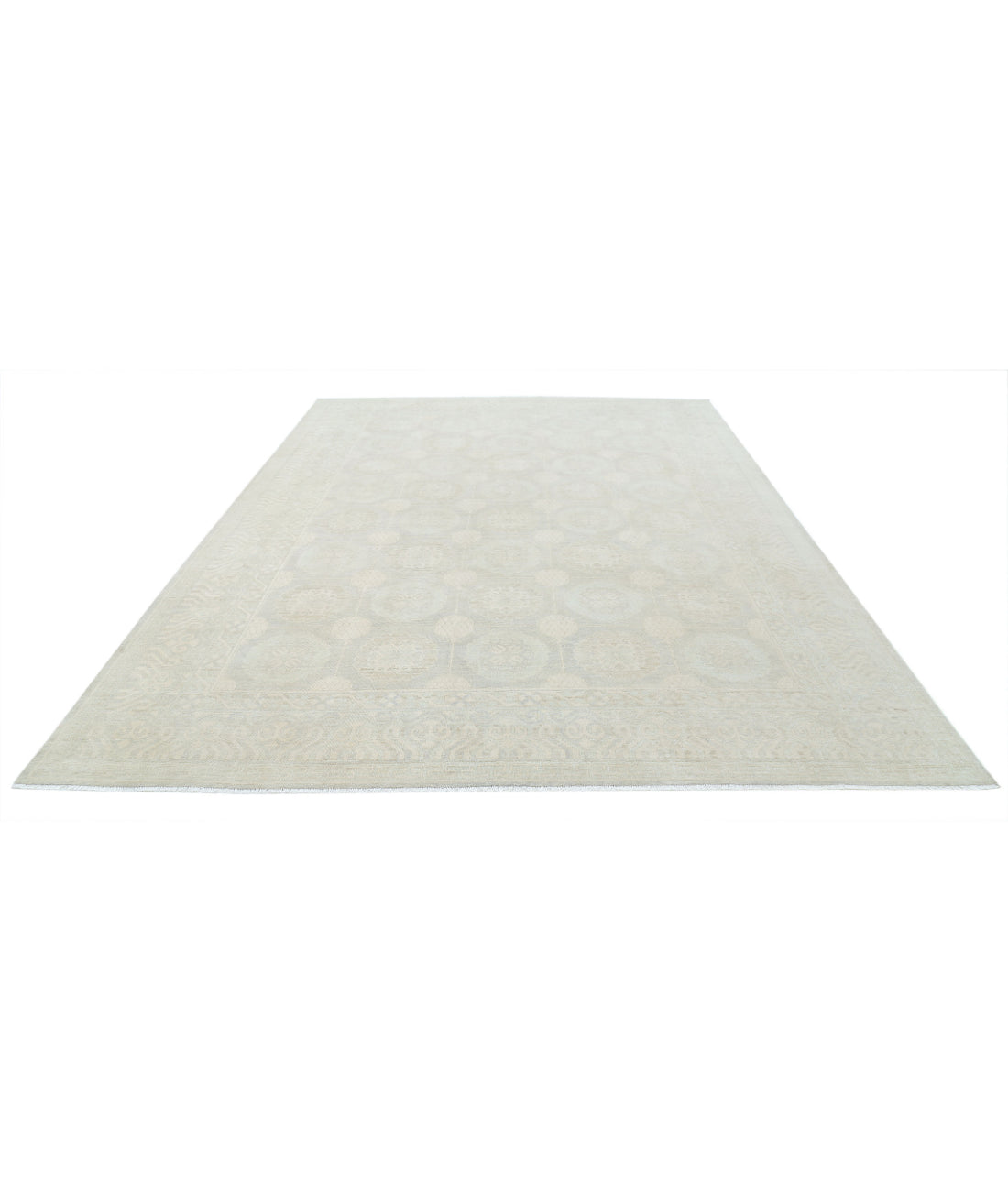 Khotan 8'10'' X 11'10'' Hand-Knotted Wool Rug 8'10'' x 11'10'' (265 X 355) / Grey / Ivory