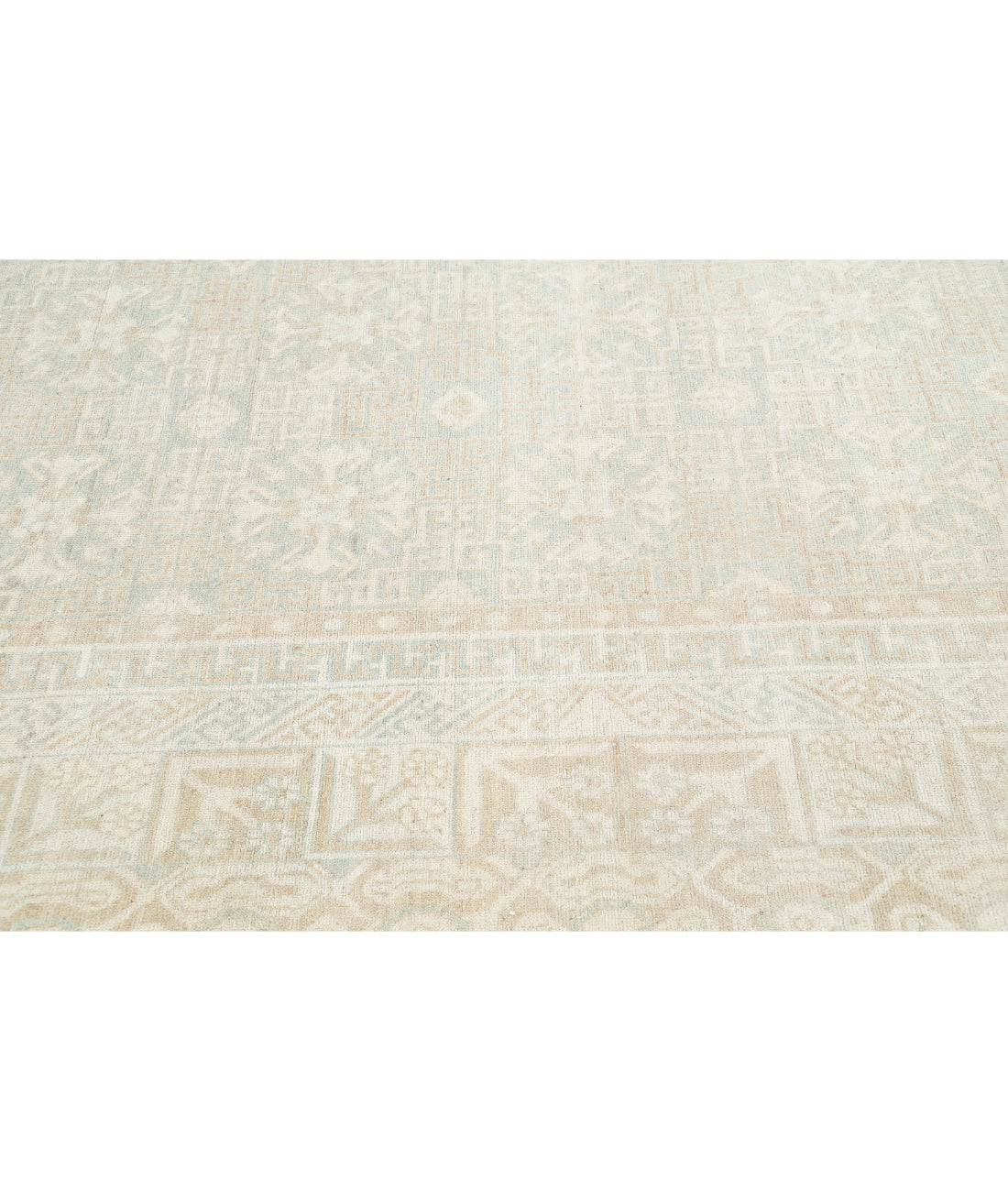 Khotan 15'4'' X 23'0'' Hand-Knotted Wool Rug 15'4'' x 23'0'' (460 X 690) / Green / Ivory