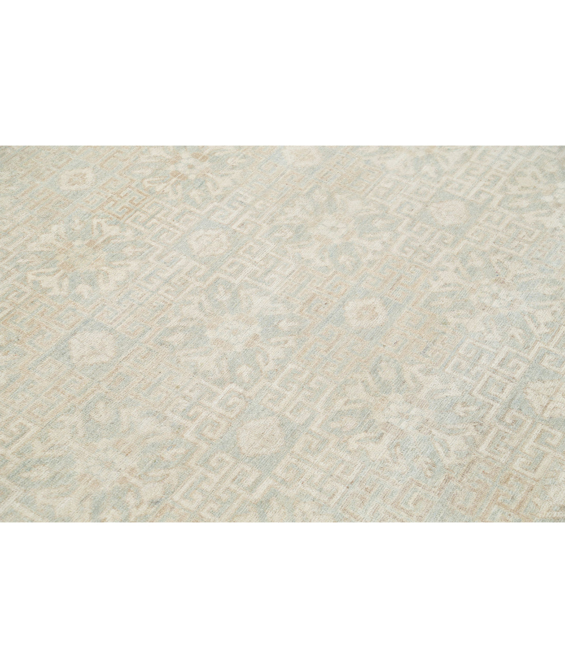 Khotan 15'4'' X 23'0'' Hand-Knotted Wool Rug 15'4'' x 23'0'' (460 X 690) / Green / Ivory