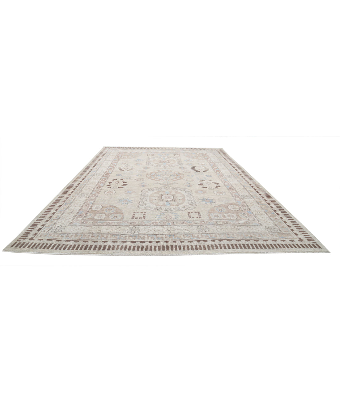 Khotan 10'0'' X 13'6'' Hand-Knotted Wool Rug 10'0'' x 13'6'' (300 X 405) / Beige / Taupe