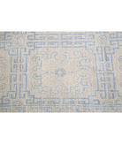 Khotan 12'5'' X 31'3'' Hand-Knotted Wool Rug 12'5'' x 31'3'' (373 X 938) / Ivory / Blue