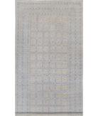 Khotan 12'5'' X 31'3'' Hand-Knotted Wool Rug 12'5'' x 31'3'' (373 X 938) / Ivory / Blue