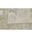 Khotan 5'5'' X 11'2'' Hand-Knotted Wool Rug 5'5'' x 11'2'' (163 X 335) / Ivory / Green