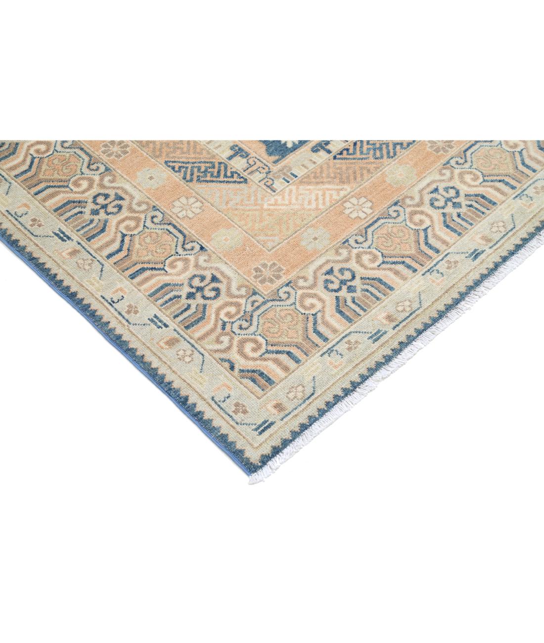 Khotan 9' 3" X 11' 10" Hand-Knotted Wool Rug 9' 3" X 11' 10" (282 X 361) / Blue / Tan